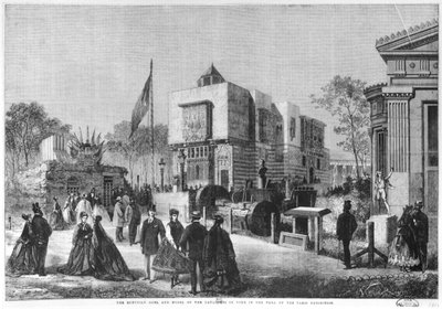 The Egyptian Architecture and a Model of the Catacombs of Rome at the Universal Exhibition at the Champ-de-Mars in Paris, 1867 by Laurent Victor Rose